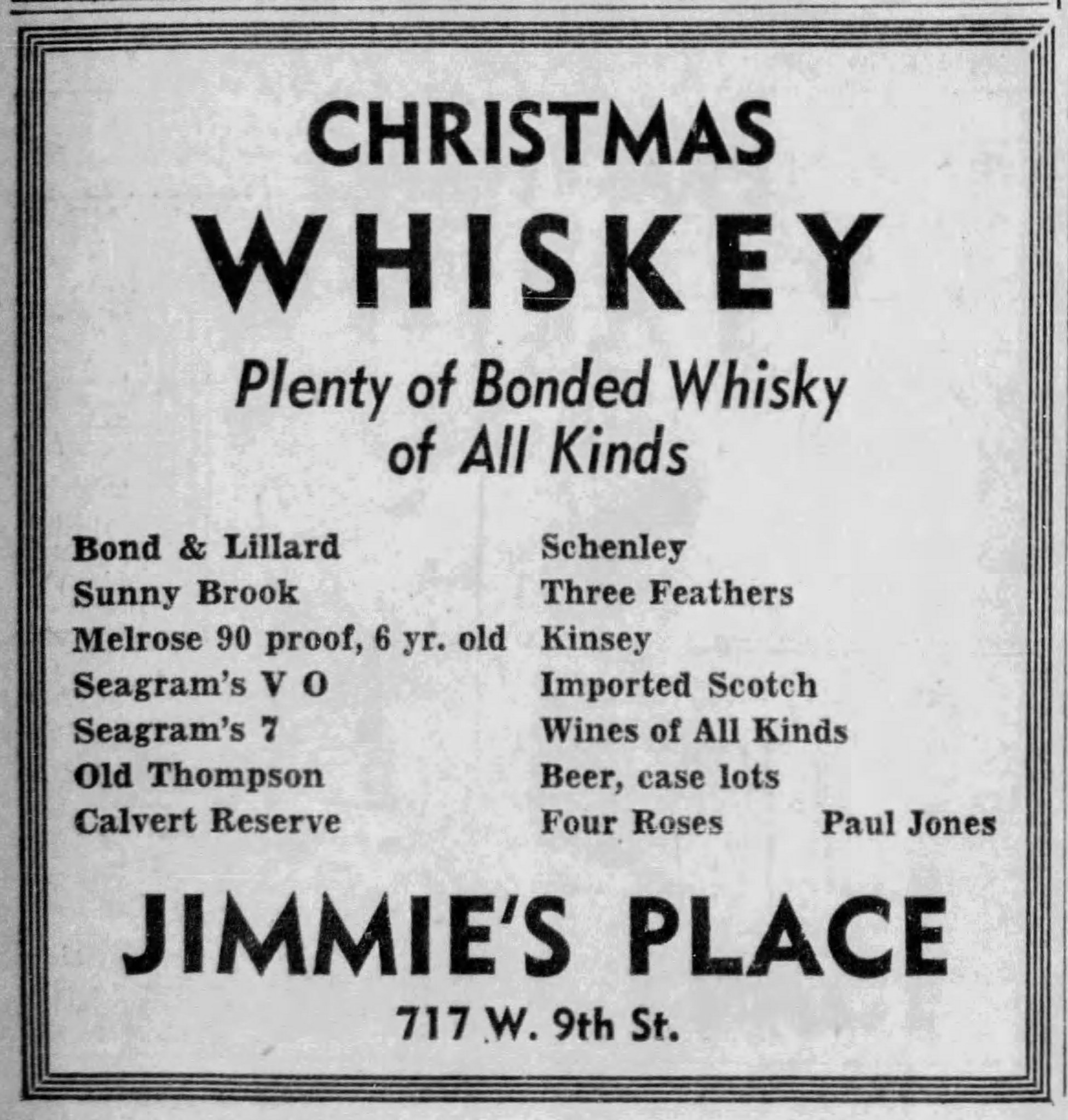 Christmas Whiskey.